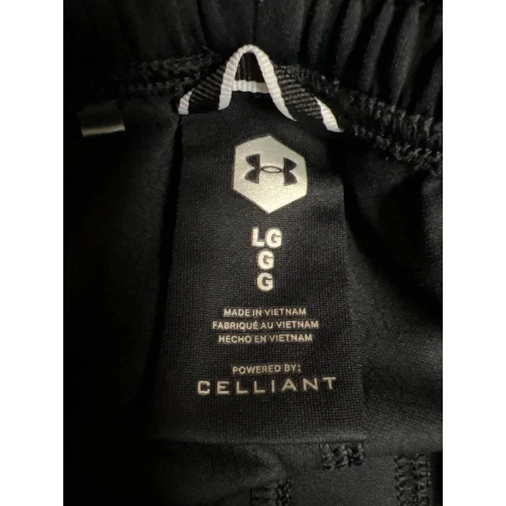Under Armour  Black White Pull On Warm Up Pants Size Large